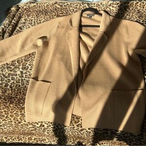 J Crew Tan Sweater Blazer, XL